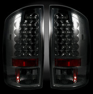 RECON DODGE RAM SMOKED LED TAIL LIGHTS 02-06 PART# 264171BK